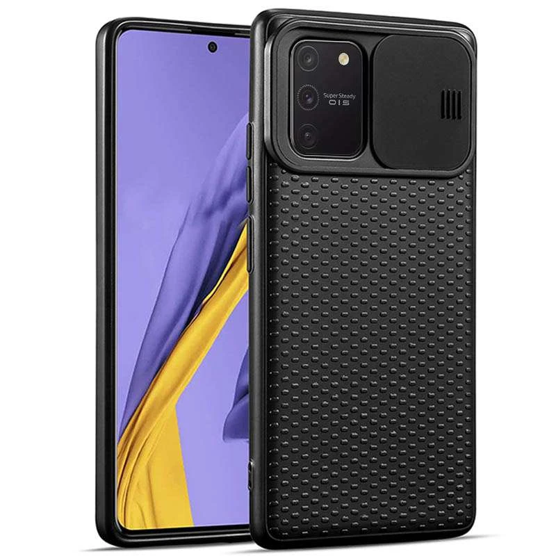 Силіконовий чохол зі шторкою для камери на Samsung Galaxy S10 Lite (Чорний / Чорний)
Силіконовий чохол зі шторкою для камери на Samsung Galaxy S10 Lite (Чорний / Чорний)