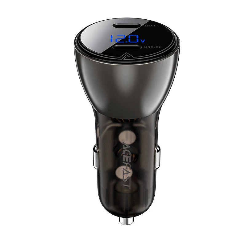 АЗП Acefast B10 metal car charger 60W (USB-C + USB-C) with digital display (Black)
АЗП Acefast B10 metal car charger 60W (USB-C + USB-C) with digital display (Black)