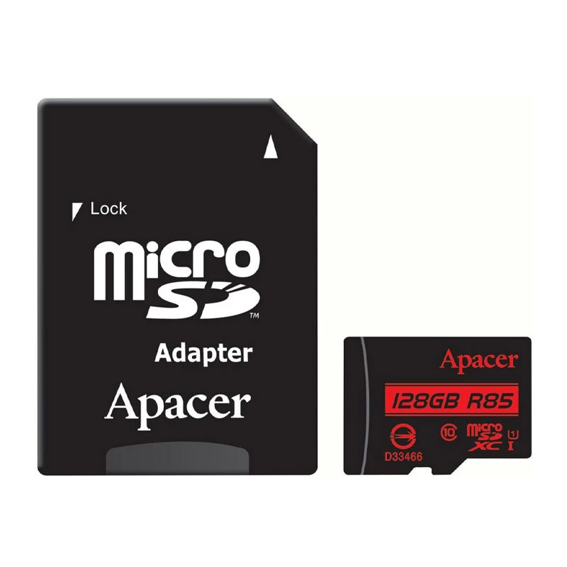 Карта памяти Apacer microSDXC (UHS-1) 128Gb class 10 R85MB/s + SD adapter (Black)
Карта памяти Apacer microSDXC (UHS-1) 128Gb class 10 R85MB/s + SD adapter (Black)