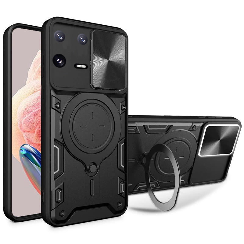 Ударопрочный чехол Bracket Ringstand с защитной шторкой для камеры для Xiaomi 13 (Black)
Ударопрочный чехол Bracket Ringstand с защитной шторкой для камеры для Xiaomi 13 (Black)