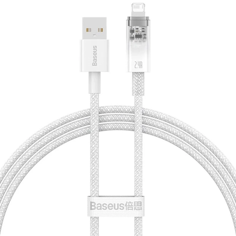 Дата кабель Baseus Explorer USB to Lightning 2.4A with Smart Temperature Control (1m) (CATS01000) (White)
Дата кабель Baseus Explorer USB to Lightning 2.4A with Smart Temperature Control (1m) (CATS01000) (White)