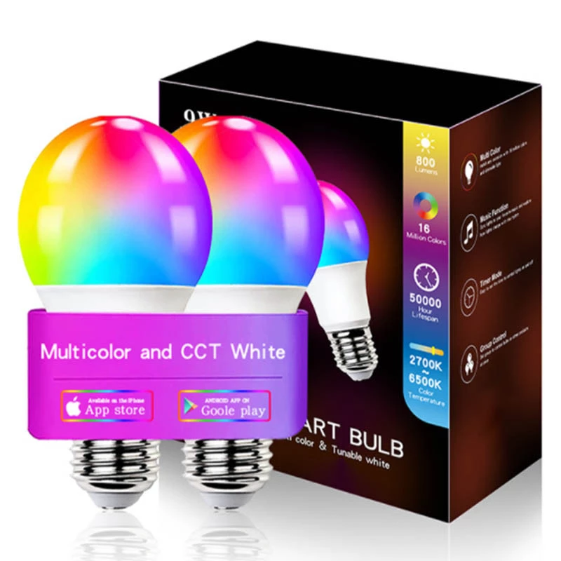 Світлодіодна RGB лампочка Smart bulb light 2pcs with Bluetooth E27 with app (White)
Світлодіодна RGB лампочка Smart bulb light 2pcs with Bluetooth E27 with app (White)