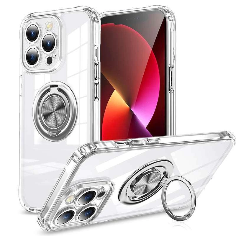 TPU+PC чохол з металевим кільцем-тримачем на Apple iPhone 13 Pro Max (6.7") (Срібний)
TPU+PC чохол з металевим кільцем-тримачем на Apple iPhone 13 Pro Max (6.7") (Срібний)