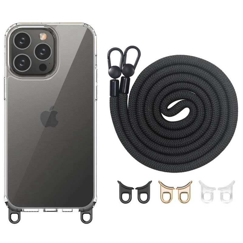 Прозорий силіконовий чохол з ремінцем на Apple iPhone 12 Pro Max (6.7") (Black)
Прозорий силіконовий чохол з ремінцем на Apple iPhone 12 Pro Max (6.7") (Black)