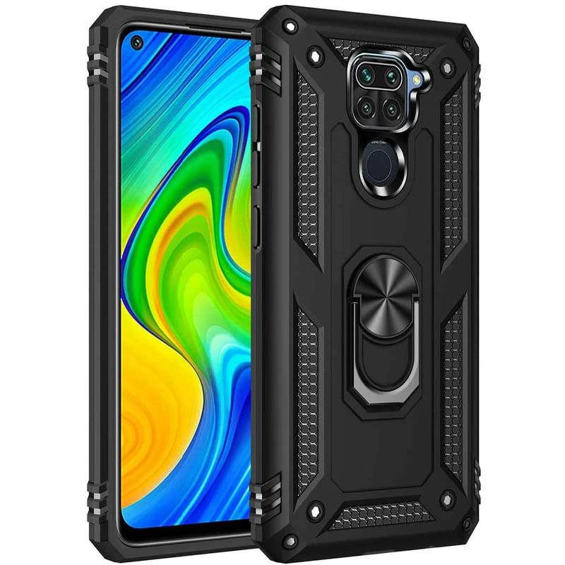 Противоударный чехол Serge Ring с кольцом для Xiaomi Redmi Note 9 / Redmi 10X (Черный), Чорний
Противоударный чехол Serge Ring с кольцом для Xiaomi Redmi Note 9 / Redmi 10X (Черный), Чорний