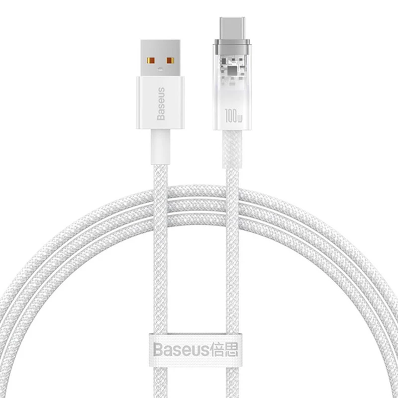 Дата кабель Baseus Explorer USB to Type-C 100W with Smart Temperature Control (1m) (CATS01040) (White)
Дата кабель Baseus Explorer USB to Type-C 100W with Smart Temperature Control (1m) (CATS01040) (White)