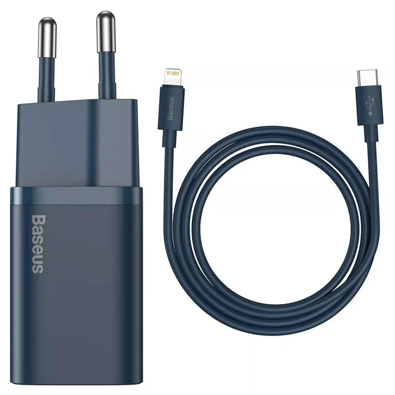 СЗУ Baseus Super Si Quick Charger 1C 20W + кабель Type-C to Lightning (Синий), Синій
СЗУ Baseus Super Si Quick Charger 1C 20W + кабель Type-C to Lightning (Синий), Синій