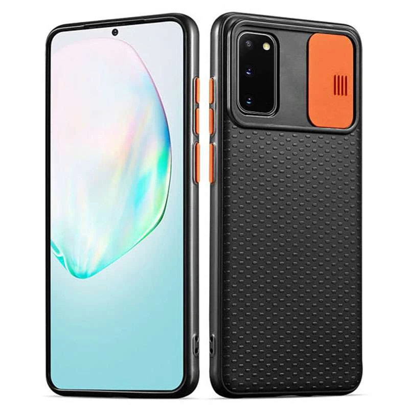 Силіконовий чохол зі шторкою для камери на Samsung Galaxy S20 (Чорний / Помаранчевий)
Силіконовий чохол зі шторкою для камери на Samsung Galaxy S20 (Чорний / Помаранчевий)