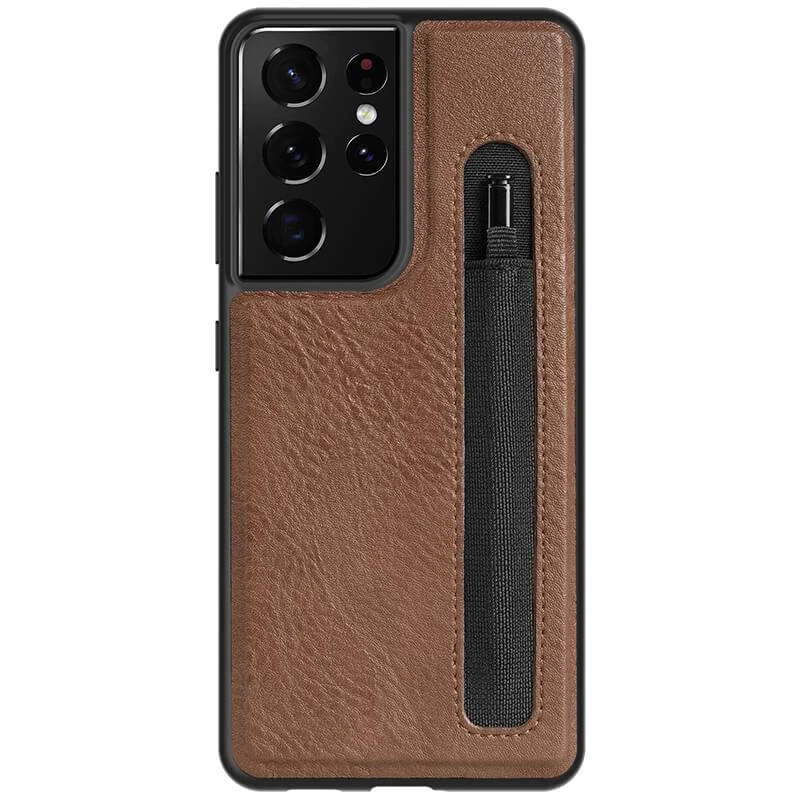 Кожаная накладка Nillkin Aoge (с держателем ручки) для Samsung Galaxy S21 Ultra (Коричневый), Коричневий
Кожаная накладка Nillkin Aoge (с держателем ручки) для Samsung Galaxy S21 Ultra (Коричневый), Коричневий
