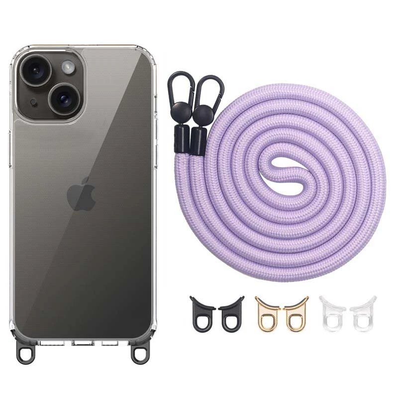 Прозрачный силиконовый чехол с ремешком для Apple iPhone 13 (6.1") (Light Purple)
Прозрачный силиконовый чехол с ремешком для Apple iPhone 13 (6.1") (Light Purple)