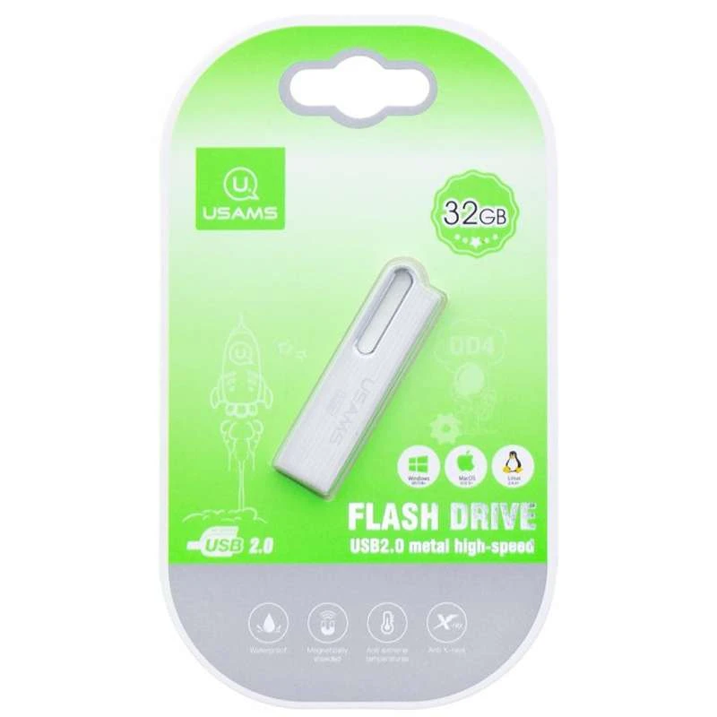 Флеш-накопичувач USAMS US-ZB098 32Gb Aluminum Alloy USB High Speed Flash (Срібний)
Флеш-накопичувач USAMS US-ZB098 32Gb Aluminum Alloy USB High Speed Flash (Срібний)