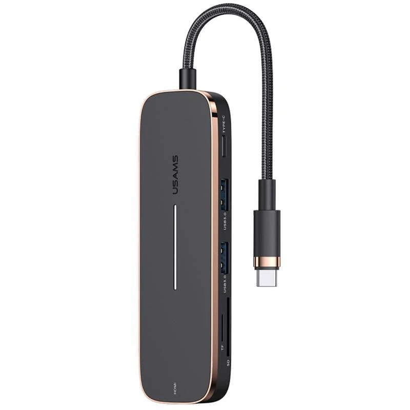 Перехідник HUB Usams US-SJ575 6in1 Multifunctional (Type-C to 2USB+Type-C+Micro SD+SD+HDMI ports)
Перехідник HUB Usams US-SJ575 6in1 Multifunctional (Type-C to 2USB+Type-C+Micro SD+SD+HDMI ports)