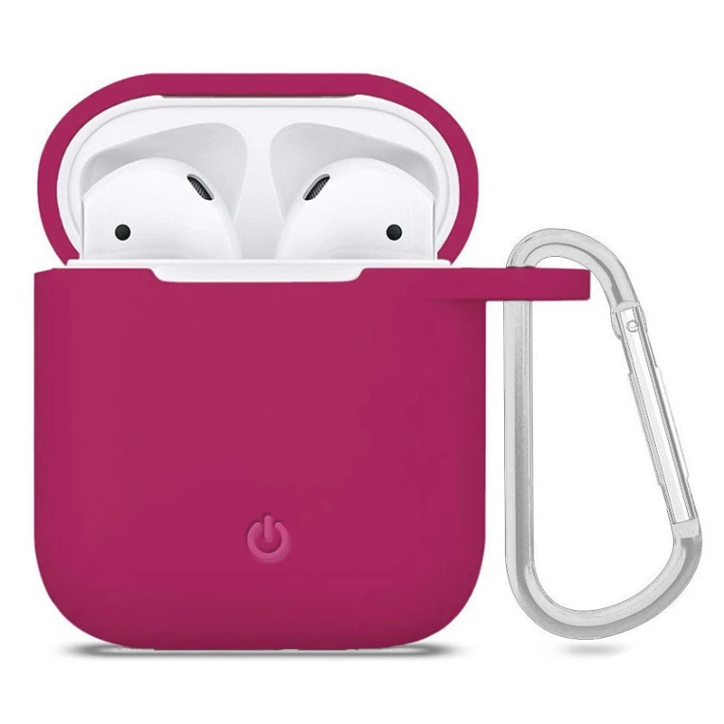 Силиконовый футляр с карабином для наушников AirPods (Красный / Rose Red), Червоний / rose red
Силиконовый футляр с карабином для наушников AirPods (Красный / Rose Red), Червоний / rose red