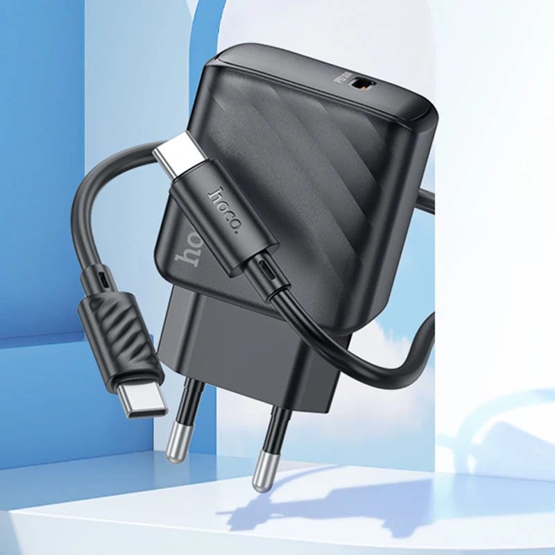СЗУ Hoco CS22A Value PD30W + Type-C to Type-C – Black. Фото 5 из 6