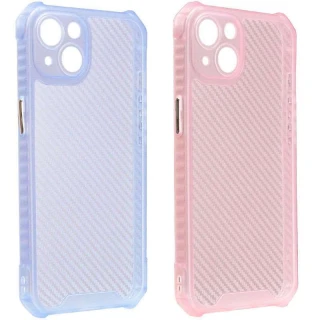 Карбоновий кольоровий силіконовий чохол на Apple iPhone 13 (6.1") фото 1 Карбоновий кольоровий силіконовий чохол на Apple iPhone 13 (6.1") фото 1 з 2