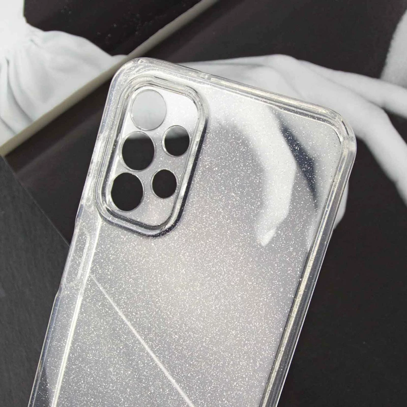 Прозрачный чехол с блестками Samsung Galaxy A13 4G – Clear. Фото 3 из 7
