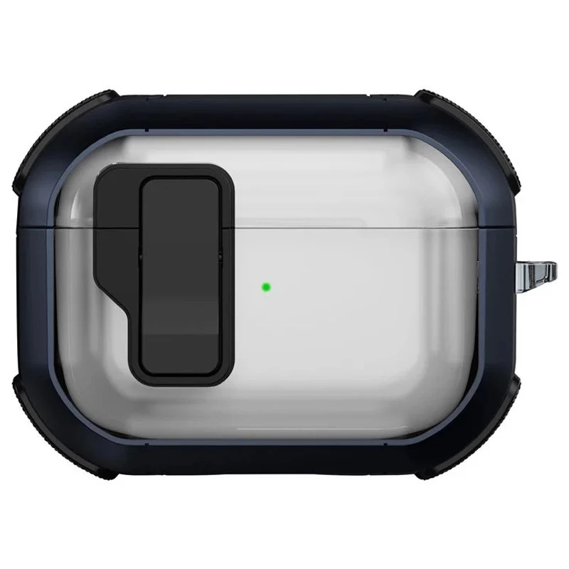 Футляр протиударний Locking Button для навушників Airpods Pro 2 / Pro – Blue. Фото 1 з 2