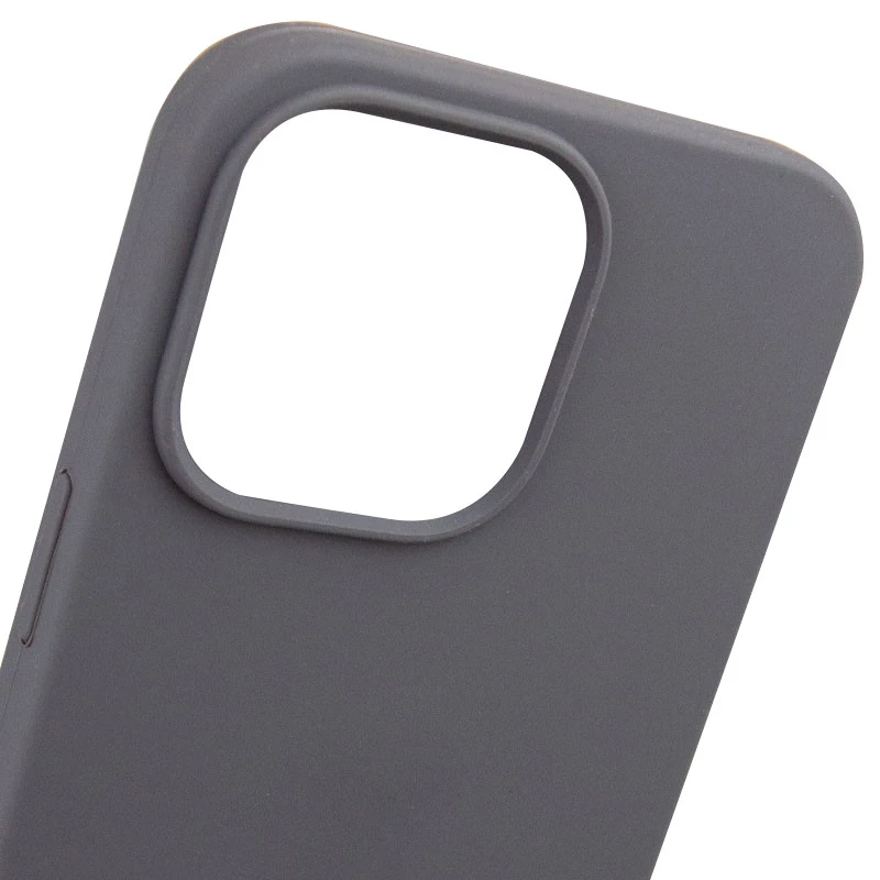 Чехол с закрытым низом Silicone Case для Apple iPhone 16 Pro – Серый / Dark Gray. Фото 10 из 14