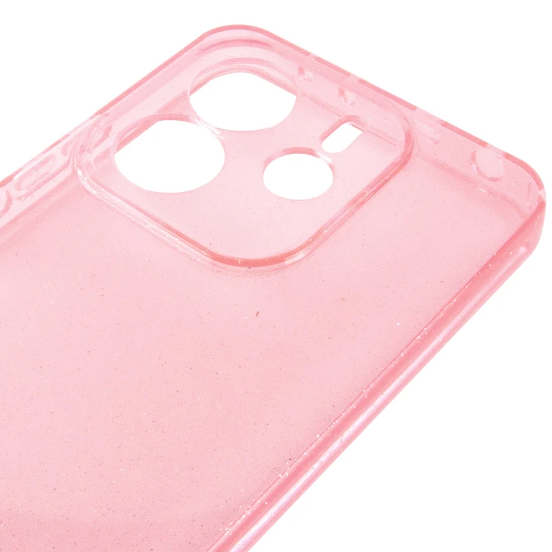 Блискучий силіконовий чохол на Xiaomi Redmi Note 14 4G (Europe version) – Pink. Фото 5 з 6