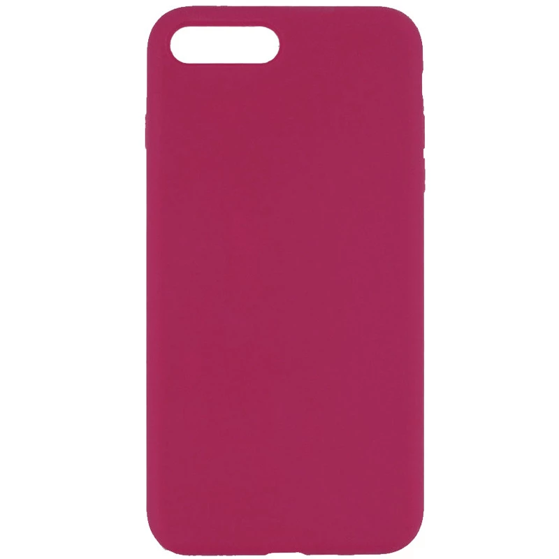 Чехол с закрытым низом Silicone Case для Apple iPhone 7 plus / 8 plus – Красный / Rose Red. Фото 1 из 1