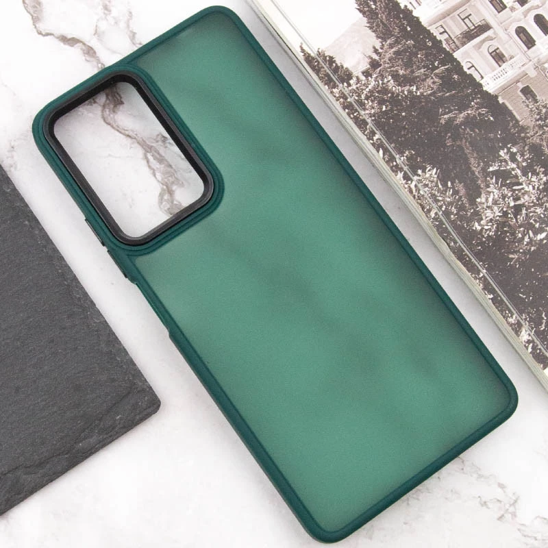 Чехол TPU+PC Lyon Frosted на Xiaomi Redmi Note 10 Pro – Green. Фото 5 из 5
