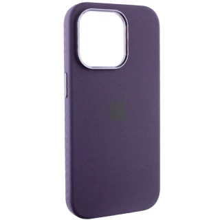 Чехол Silicone Case с металлическими кнопками для Apple iPhone 13 Pro (6.1") — Фиолетовый / Elderberry