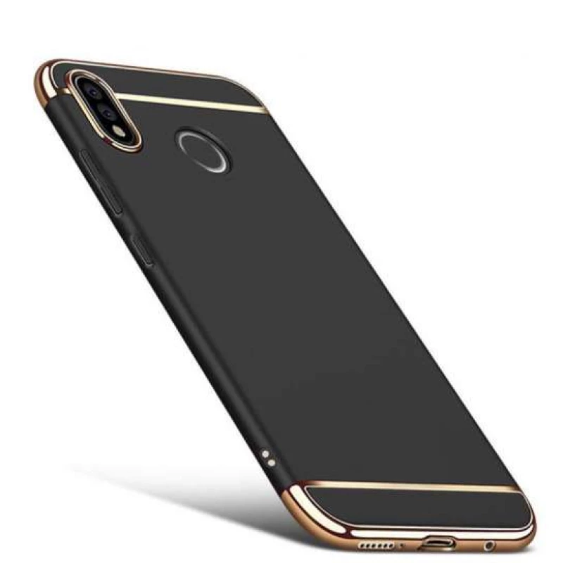 

Пластикова накладка з хромом на Huawei P Smart+ (nova 3i) (Чорний)