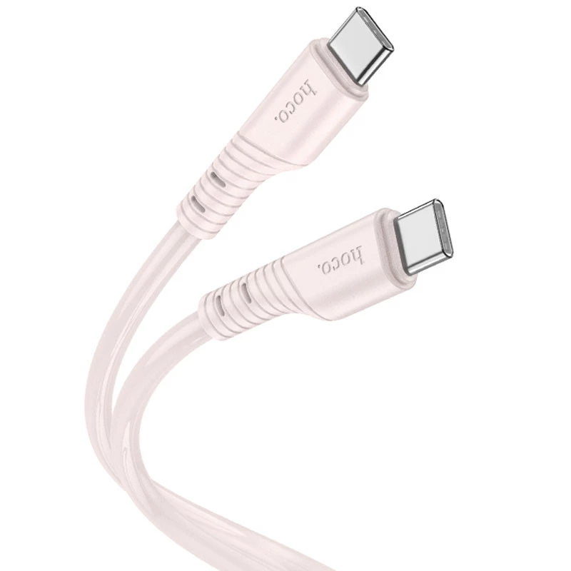 

Дата кабель Hoco X97 Crystal color Type-C to Type-C 60W (1m) (Light pink)