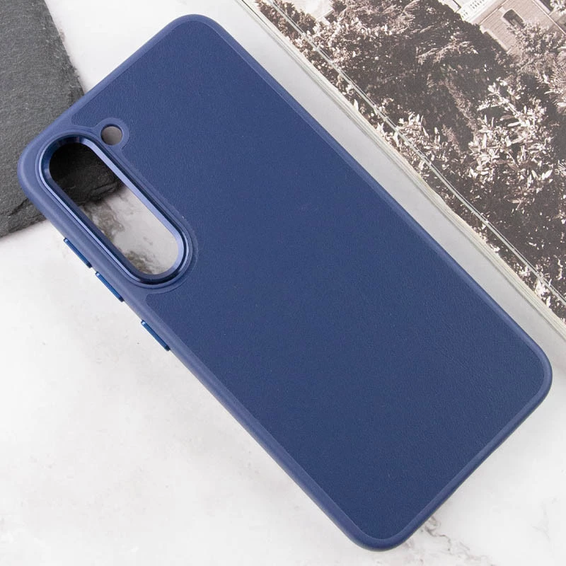 Шкіряний чохол Bonbon з металевими кнопками на Samsung Galaxy S23 – Синій / Navy blue. Фото 5 з 6