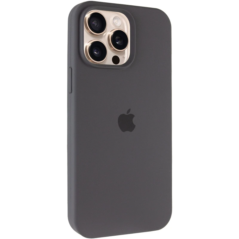 Чехол Silicone Case с закрытым низом для Apple iPhone 13 Pro Max (6.7") – Серый / Dark Gray. Фото 2 из 8