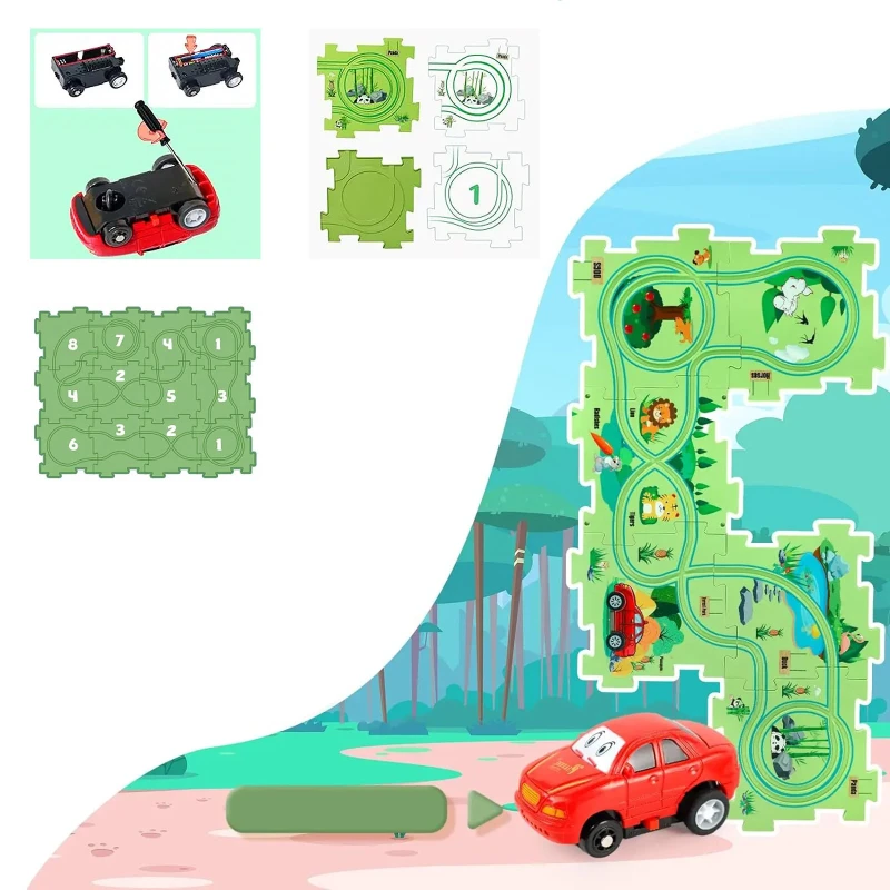 Розвиваюча іграшка-пазл SHT 1103B Forest Park (25pcs) – Green. Фото 7 з 7