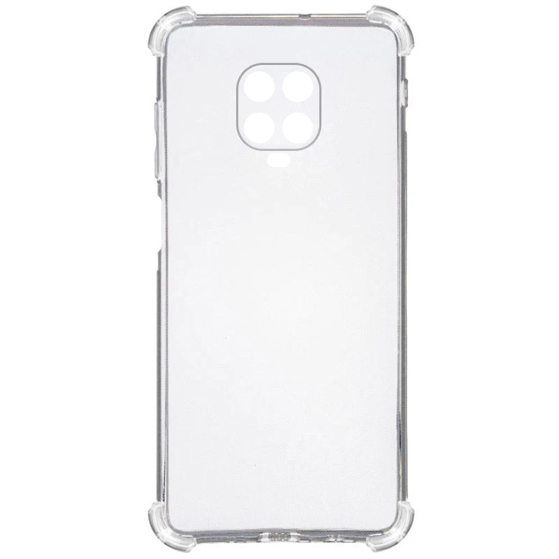 Ультратонкий силиконовый чехол GETMAN с крытыми бортами для Xiaomi Redmi Note 9s / Note 9 Pro / Note 9 Pro Max – Бесцветный (прозрачный). Фото 2 из 5