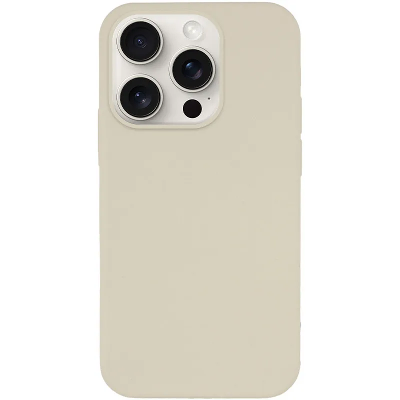 Чехол Silk Full Protective (AA) NO LOGO для Apple iPhone 15 Pro Max (6.7") – Бежевый / Antigue White. Фото 1 из 4