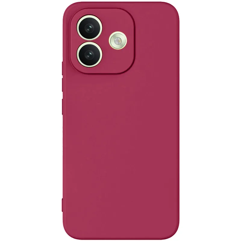 Цветной силиконовый чехол GETMAN с закрытой камерой на Xiaomi Redmi Note 17 – Бордовый / Marsala. Фото 1 из 1