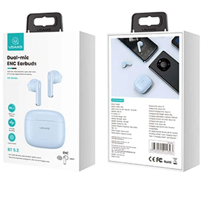 Бездротові TWS навушники Usams-US14 BT 5.3 – Blue. Фото 3 з 3