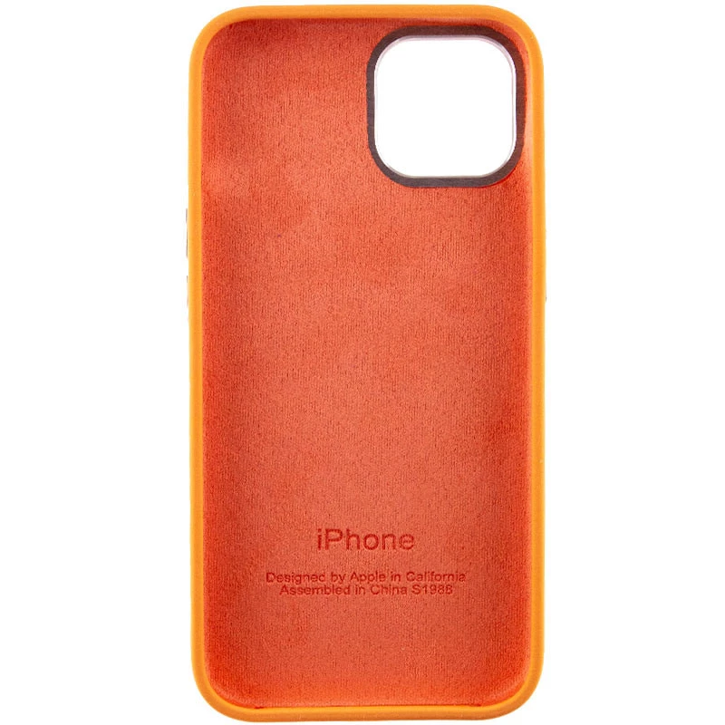 Чохол Silicone Case з металевими кнопками на Apple iPhone 12 (6.1") – Помаранчевий / Marigold. Фото 5 з 9