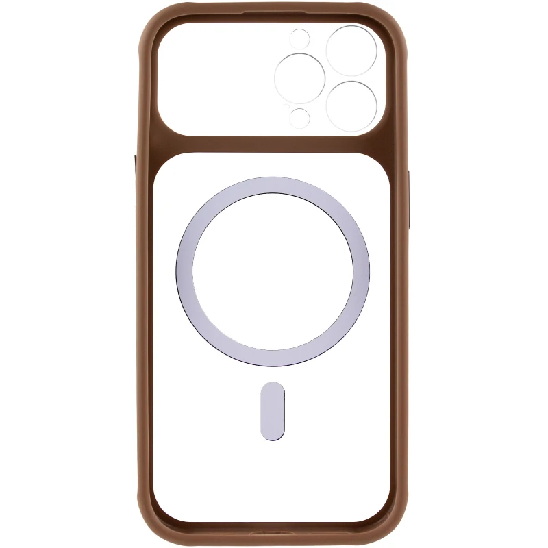 Чохол TPU GETMAN Moon Clear with MagSafe для Apple iPhone 12 Pro (6.1") – Brown. Фото 4 з 5