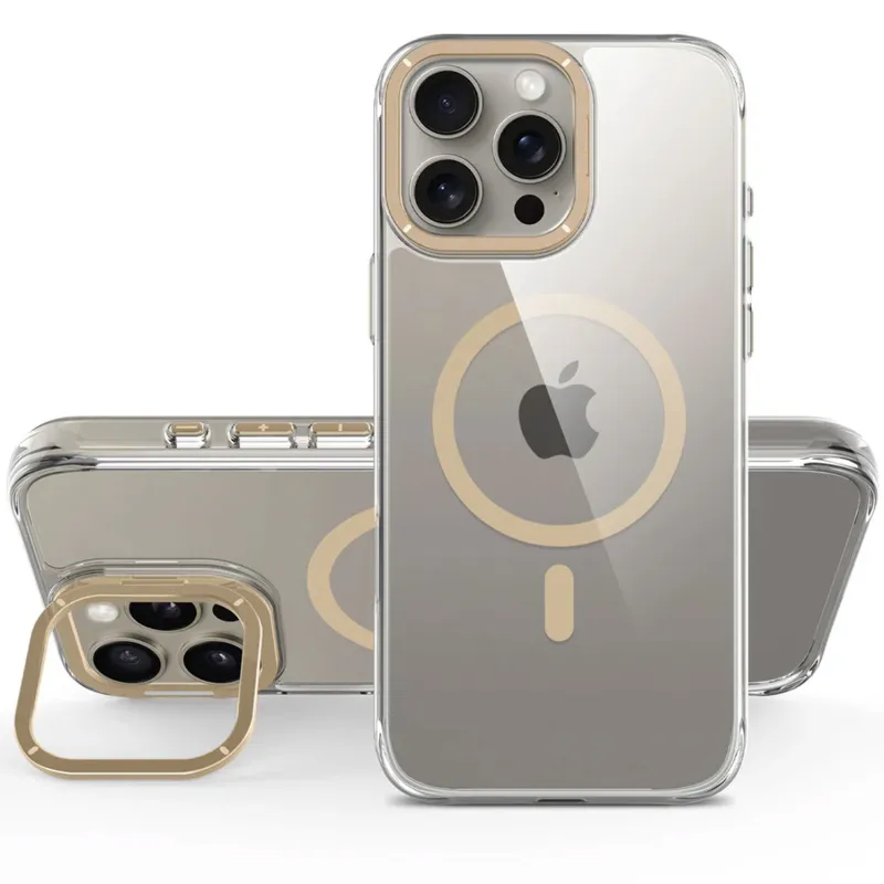 Чехол TPU Space Case Apex with Magnetic Fit для Apple iPhone 16 Pro – Gold. Фото 3 из 8