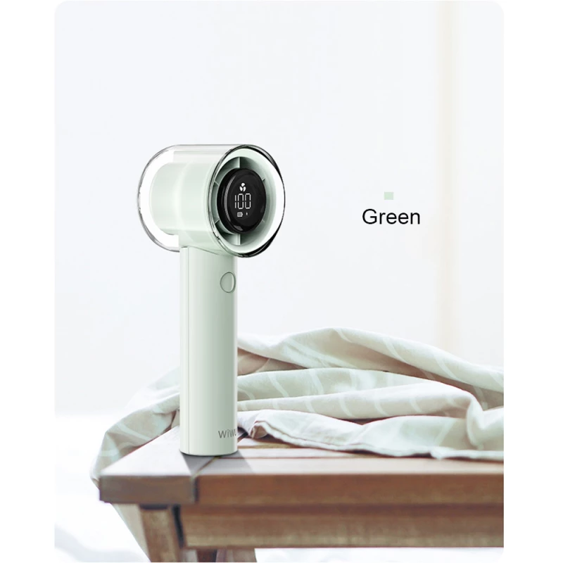 Портативний вентилятор з дисплеєм WIWU WI-FS010 – Green. Фото 5 з 5