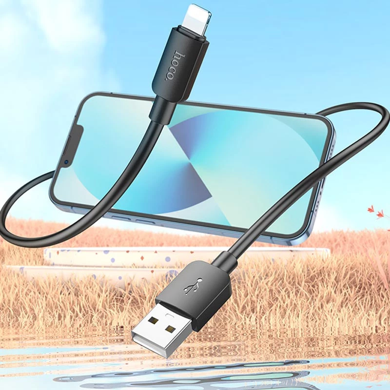 Дата кабель Hoco X96 Hyper USB to Lightning 2.4A (1m) – Black. Фото 5 з 6