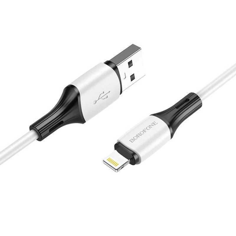 Дата кабель Borofone BX79 USB to Lightning (1m) – Білий. Фото 2 з 4