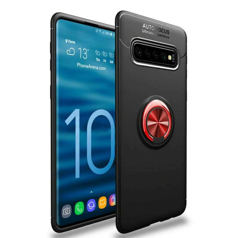 

Чохол Deen ColorRing з кільцем на Samsung Galaxy S10 (Чорний / Червоний)