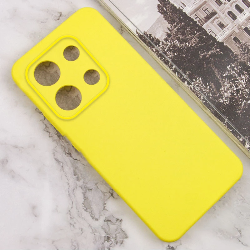 Чохол Silicone Case Lakshmi з закритою камерою на Xiaomi Redmi Note 13 4G – Жовтий / Flash. Фото 3 з 5