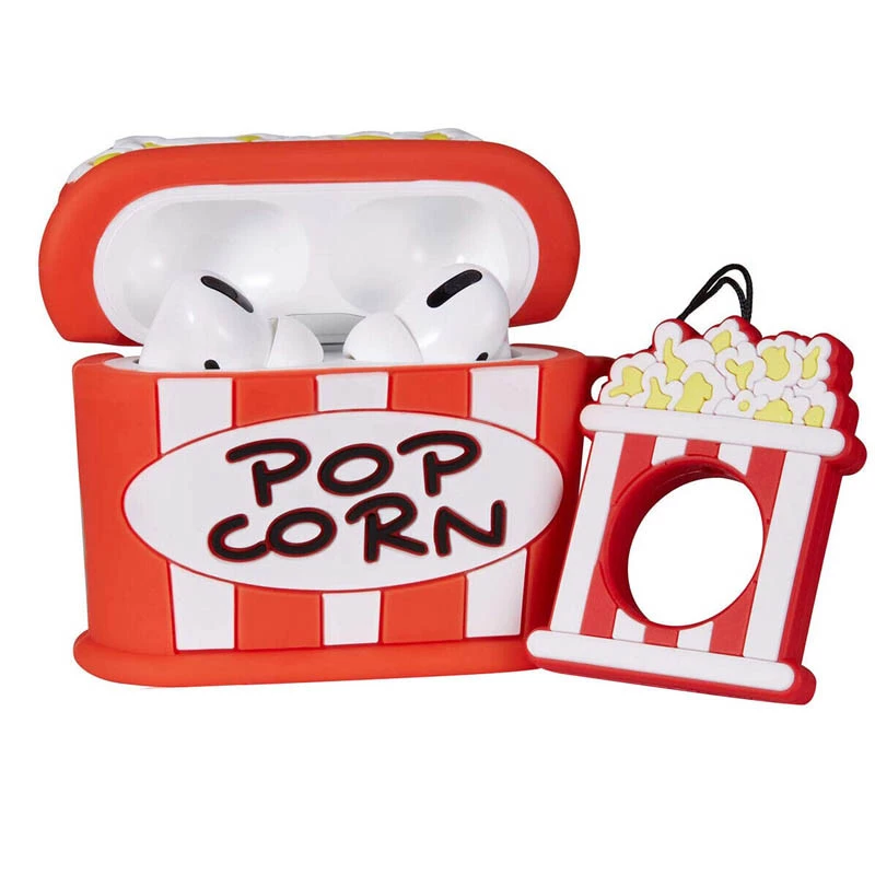 Силіконовий футляр Food для навушників AirPods Pro + кільце – Поп-корн. Фото 2 з 2