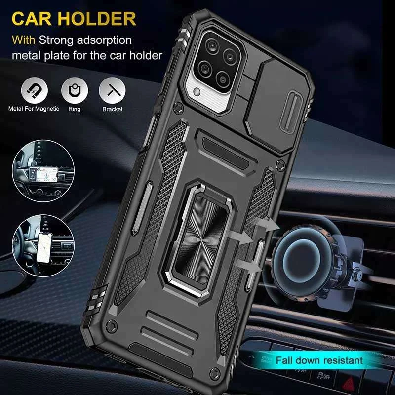 Ударостійкий чохол Square Ring зi шторкою на камеру на Samsung Galaxy M53 5G – Чорний / Black. Фото 3 з 3