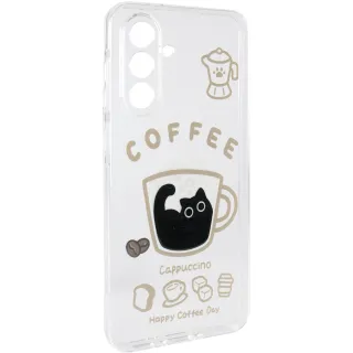 Чохол TPU Clear Joy для Samsung Galaxy A56 5G — Coffee