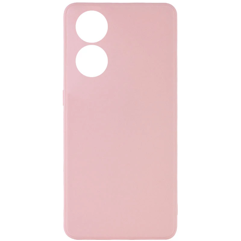

Цветной силиконовый чехол с защитой камеры для Oppo Reno 8 T 4G (Розовый / Pink Sand), Рожевий / pink sand