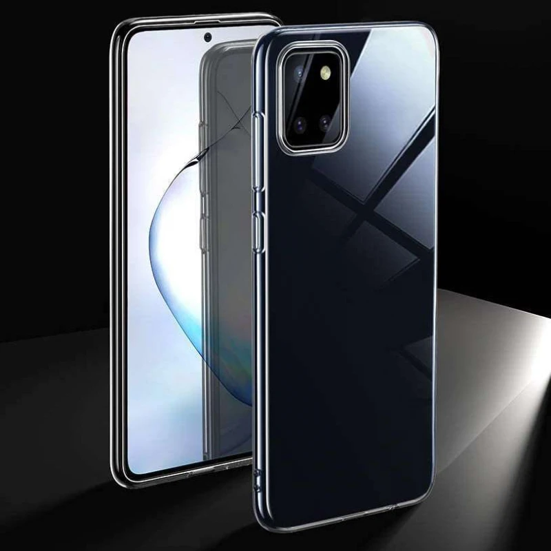 Ультратонкий силиконовый чехол 1 мм для Samsung Galaxy Note 10 Lite (A81) – Бесцветный (прозрачный). Фото 2 из 4