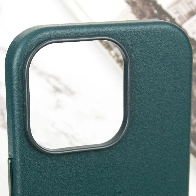 Шкіряний чохол Silicone Case Premium з MagSafe and Animation на Apple iPhone 14 Pro Max (6.7") – Forest Green. Фото 9 з 9