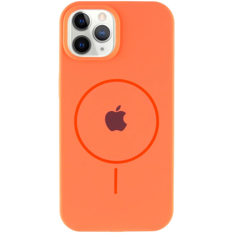 Чехол Silicone Armor Max with MagSafe для Apple iPhone 12 Pro Max (6.7") – Оранжевый / Papaya. Фото 3 из 6
